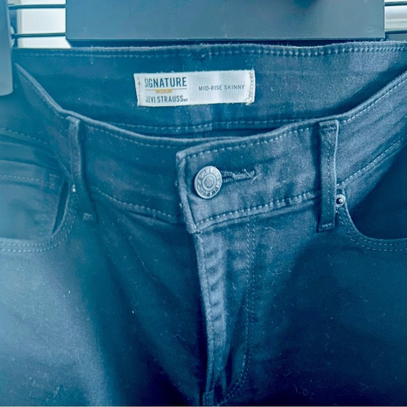 Levi Strauss Signature Gold Women's Modern Skinny Jeans, black, size 14T - Picture 4 of 6